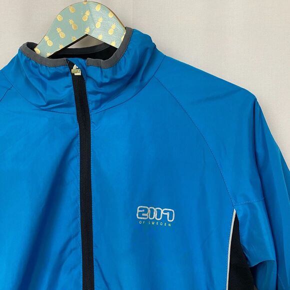 2117 of Sweden Jacket Men Large Blue Windbreaker Lightweight Full Zip Activewear - Picture 3 of 16